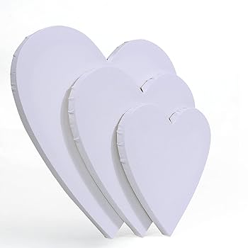 Amazon.co.jp: UHAPEER キャンバス ハート形 画材セット【30cm